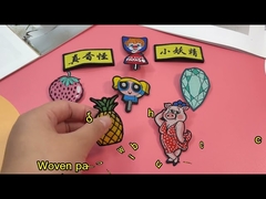 Custom Creative Patches Merrow Border Fabric Patch Badge Embroidered Sew On Patches