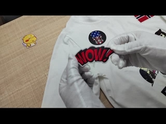 메로우 경계 접착제 백킹과 머리 맞춘 엠브로이드된 서한 패치