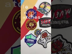 아이들을 위한 우븐 패치 자주빛 머로드 경계 위의 맞춘 귀여운 로고 철