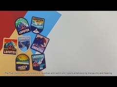 귀여운 Mr 울프 5 색은 과장 경계로 맞춘 패치 면 능직물을 수놓았습니다