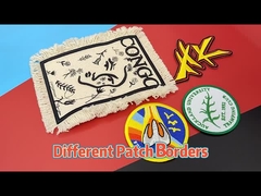 맞춘 엠브로이드된 패치 메로우 경계 열기 위의 능직 철은 경계를 줄였습니다