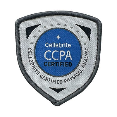 과장 패치 방수 맞춘 우븐 패치 위의 CCPA 로고 갈색인 메로우 경계 철