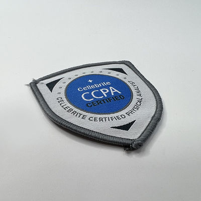 과장 패치 방수 맞춘 우븐 패치 위의 CCPA 로고 갈색인 메로우 경계 철