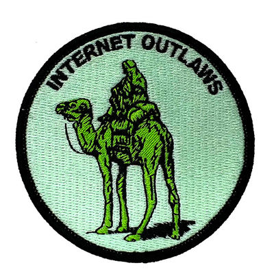 판도네 색 낙타 브랜드 로고 과장 패치는 /에 다림질하고 의류를 위해 계속 바느질합니다